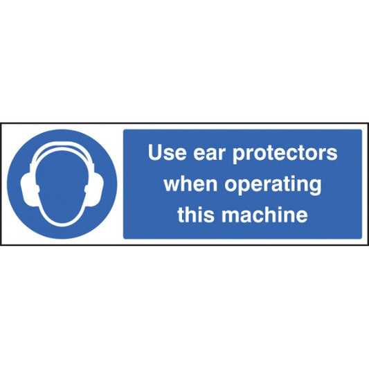 Use ear protectors when operating machine (5011)