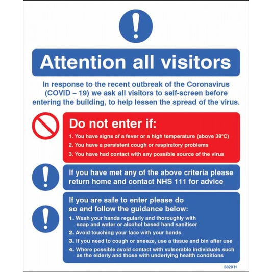 Attention all visitors In response to the recent outbreak of the Coronavirus (5029)