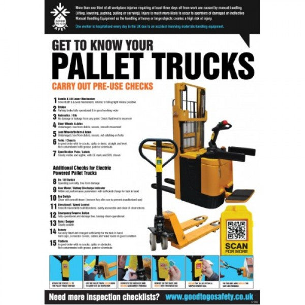GTG Pallet Truck Inspection poster 420x594mm synthetic paper (1364)