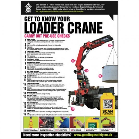 GTG Loader Crane Inspection poster 420x594mm synthetic paper (1367)