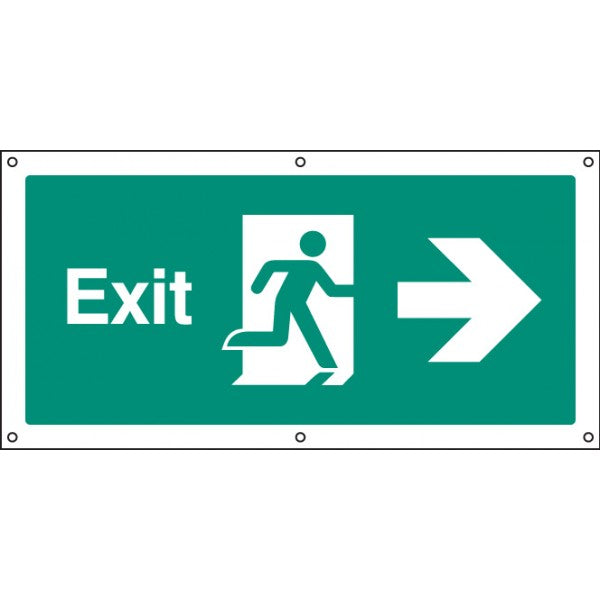 Exit right banner c/w eyelets (2012)