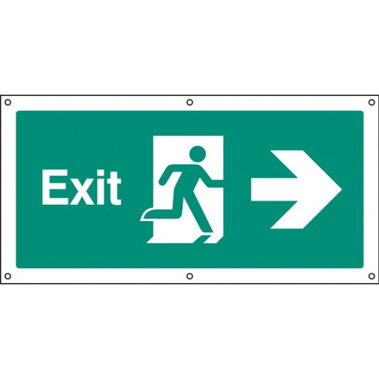 Exit right banner c/w eyelets (2012)