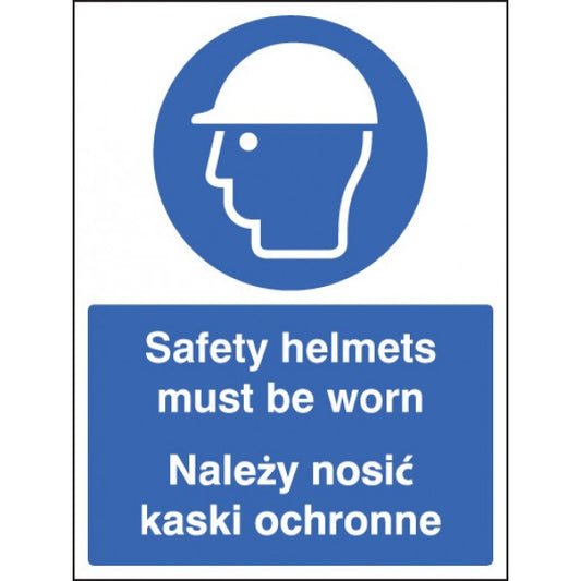 Safety helmets must be worn (English/polish) (5250)