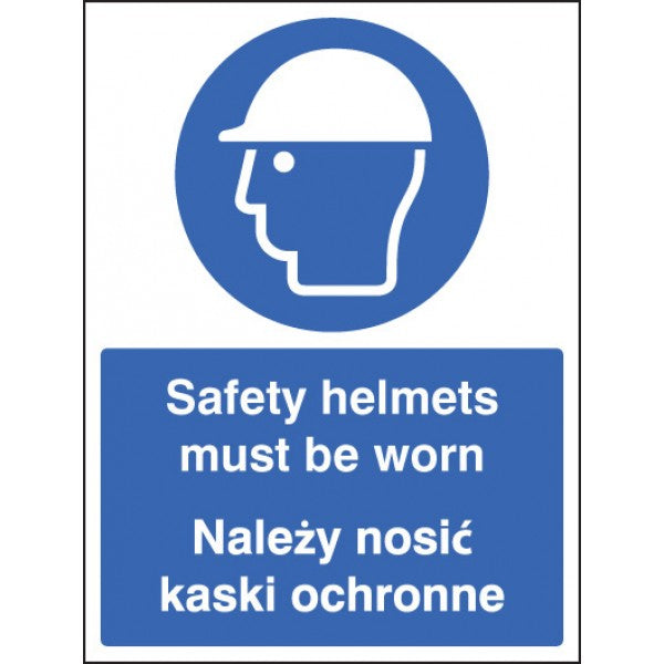 Safety helmets must be worn (English/polish) (5250)