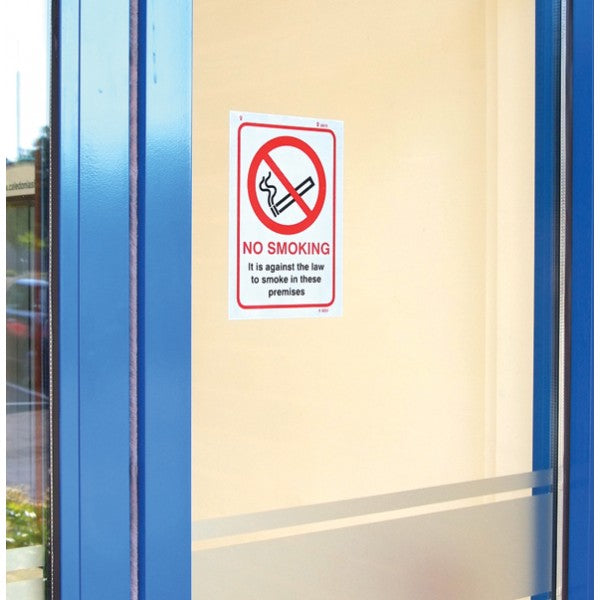 No Smoking against the law to smoke in premises A5 (face sav) (3020)