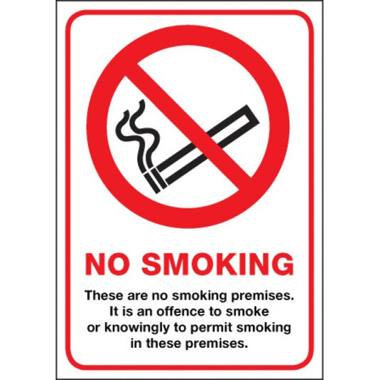 Scotland no smoking premises A4 rigid plastic (3033)