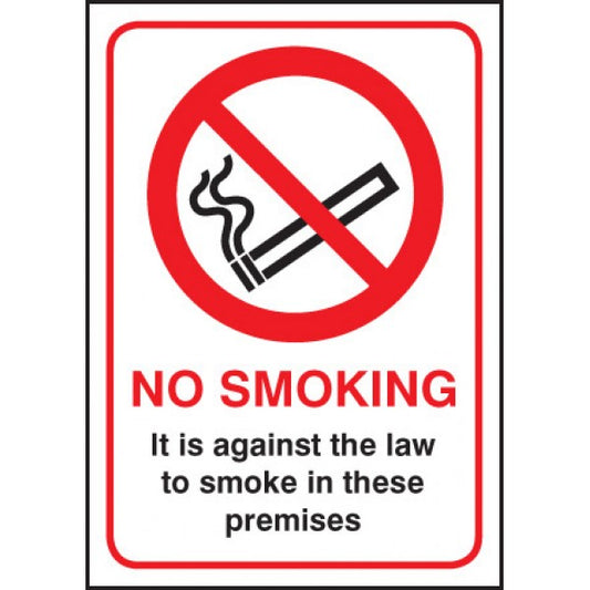 No Smoking it is against the law A4 RP (3042)