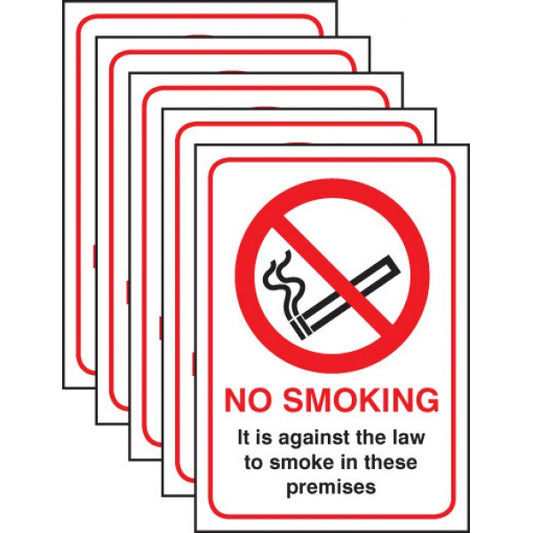 No smoking English Law (pack of 5) RP A5 (3060)