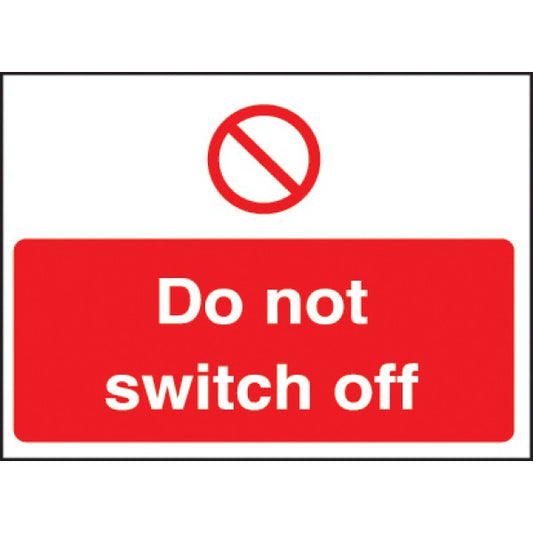 Do not switch off 35x25mm self adhesive (3432)