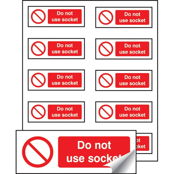 Do not use socket sheet of 10 labels 40x18mm (3437)