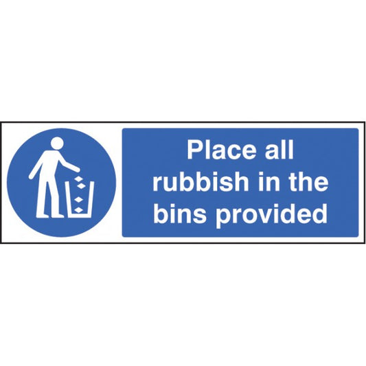 Place all rubbish in bins provided (5402)