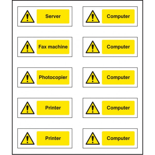 Office labels (various machinery) sheet of 10 labels 40x18mm (4040)