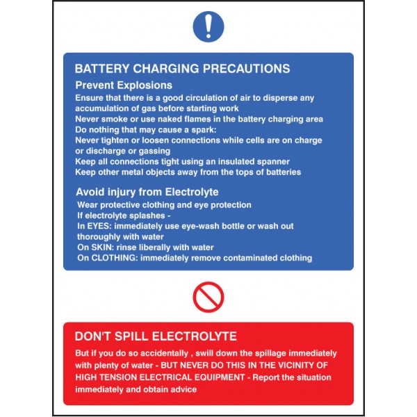 Battery charging precautions (5426)
