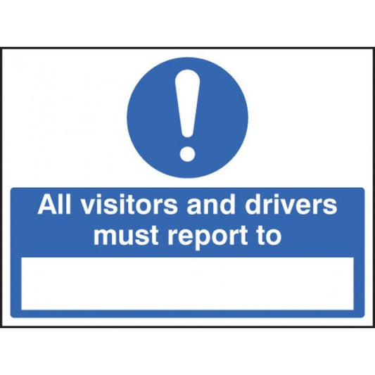 All drivers & visitors must report to (space to insert text) (5432)