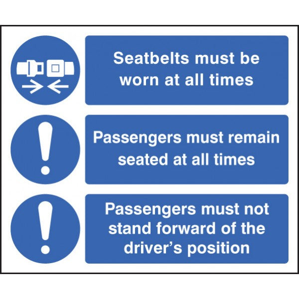 Wearing of seatbelts c/w symbols (5439)