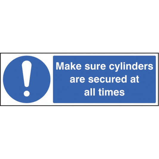 Make sure cylinders are secure at all times (5446)