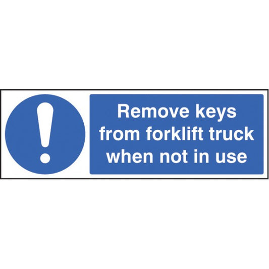 Remove keys from forklift truck when not in use (5448)