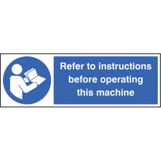 Refer to instructions before operating this machine (5455)