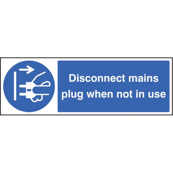 Disconnect mains plug when not in use (5456)