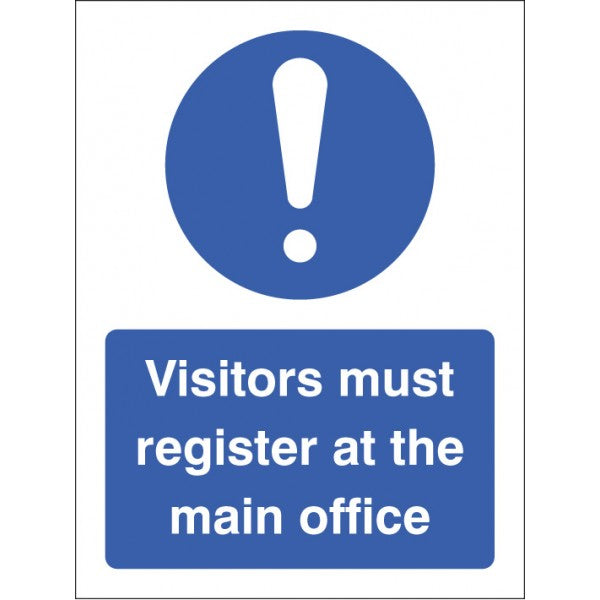 Visitors must register at the main office (5461)