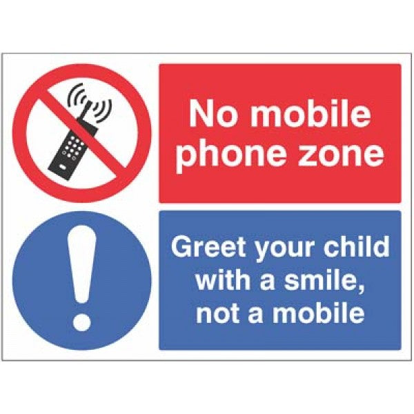 No mobile phone zone Greet your child with a smile… (5470)