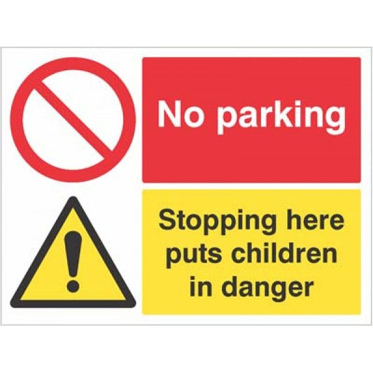 No parking Stopping here puts children in danger (5472)