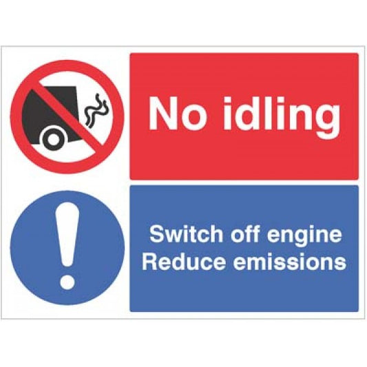 No idling, Switch off engine Reduce emissions (5473)