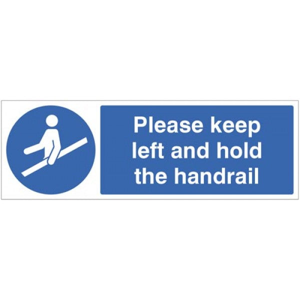 Please keep left and hold the handrail (5488)