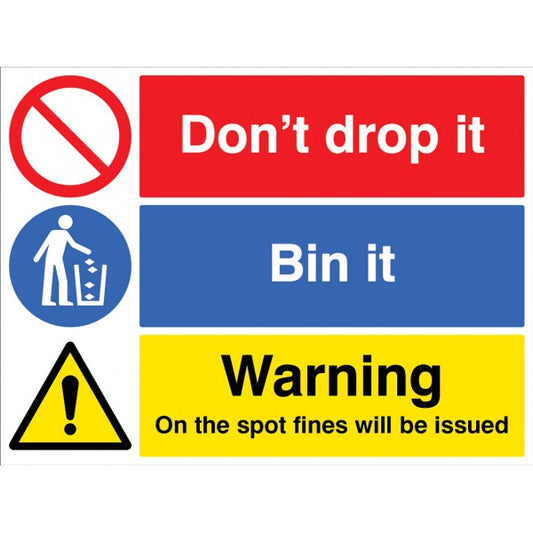 Don't drop it - bin it! On the spot fines will be issued (5495)