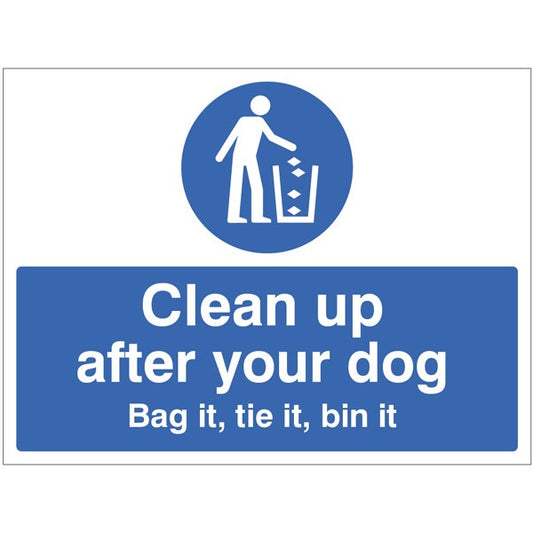 Clean up after your dog Bag it, tie it, bin it (5500)