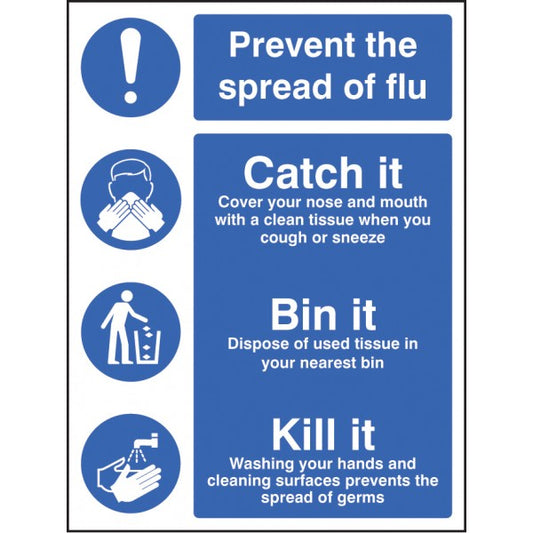 Prevent the spread of flu - Catch it Bin it Kill it (5503)