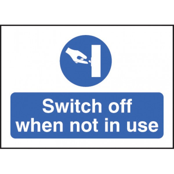 Switch off when not in use 35x25mm SAV (5040)