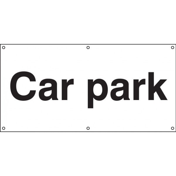 Car park banner c/w eyelets (5093)