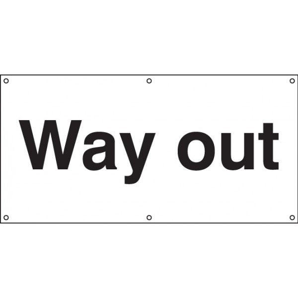 Way out banner c/w eyelets (5095)