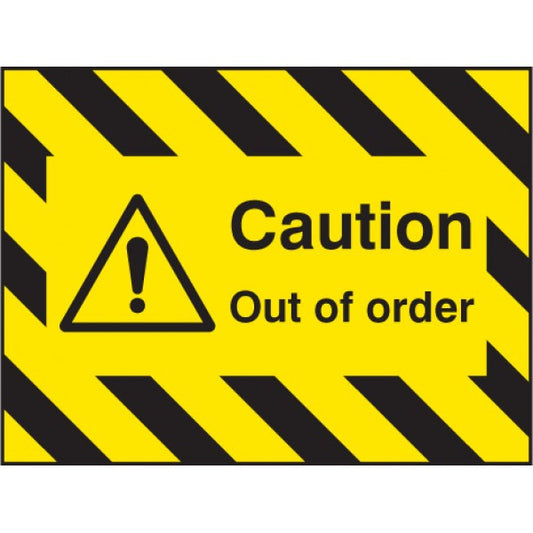 Door Screen Sign- Caution out of order 600x450mm (5130)