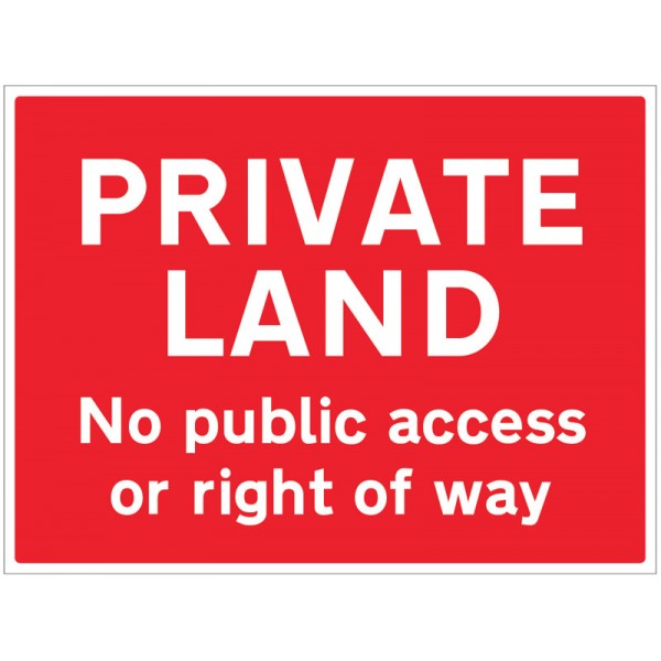 Private land No public access or right of way (5522)