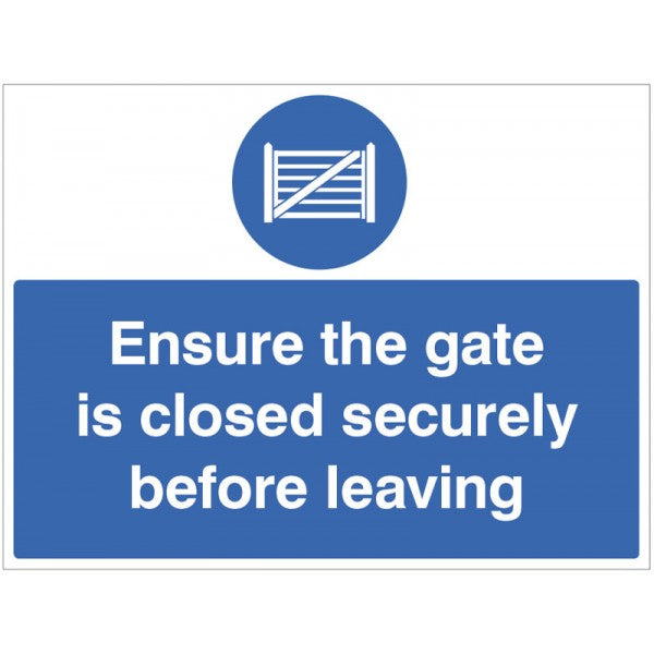 Ensure the gate is closed securely before leaving (5526)
