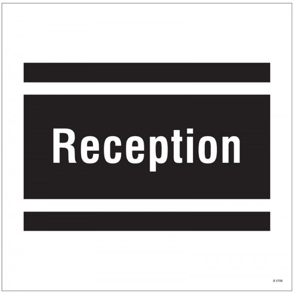 Reception, site saver sign 400x400mm (5706)