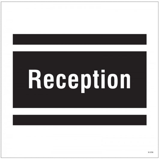Reception, site saver sign 400x400mm (5706)