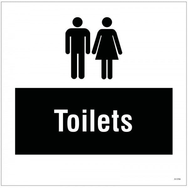 Toilets, site saver sign 400x400mm (5709)
