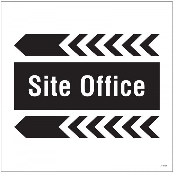 Site office, arrow left site saver sign 400x400mm (5732)