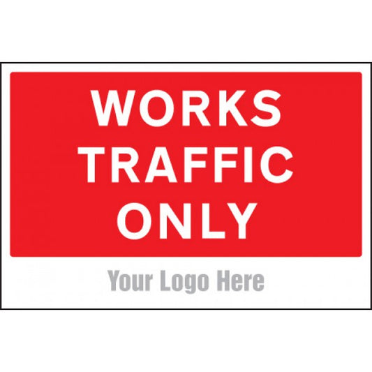 Works traffic only, site saver sign 600x400mm (5753)