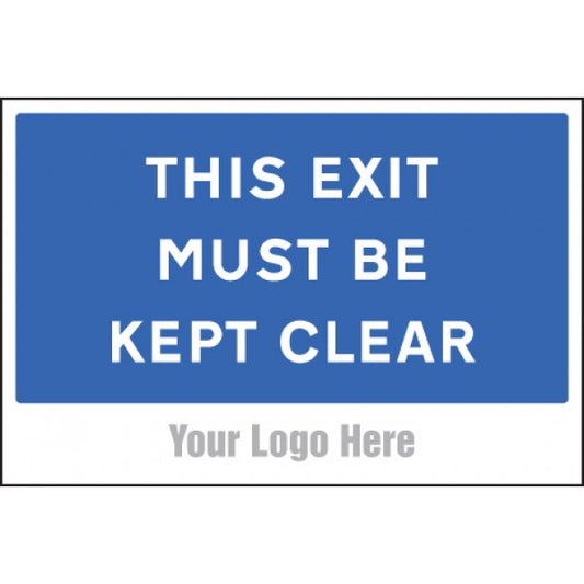 This exit must be kept clear, site saver sign 600x400mm (5776)