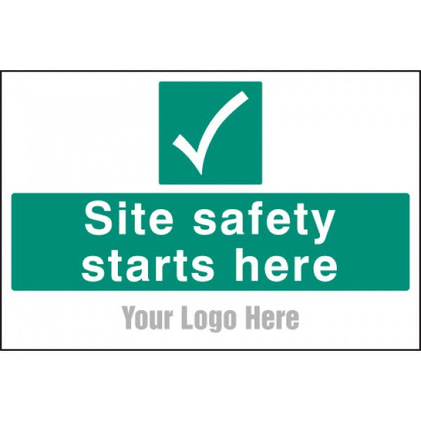 Site safety starts here, site saver sign 600x400mm (5781)