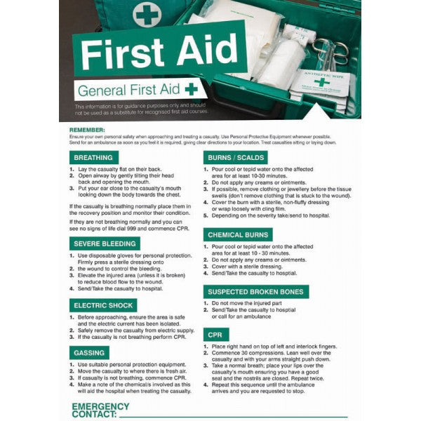 First aid workplace 420x594mm poster (5901)