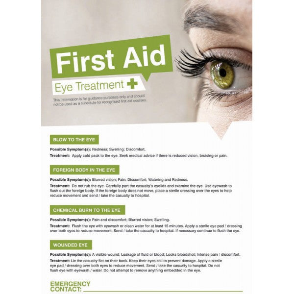 First aid eyes 420x594mm poster (5902)