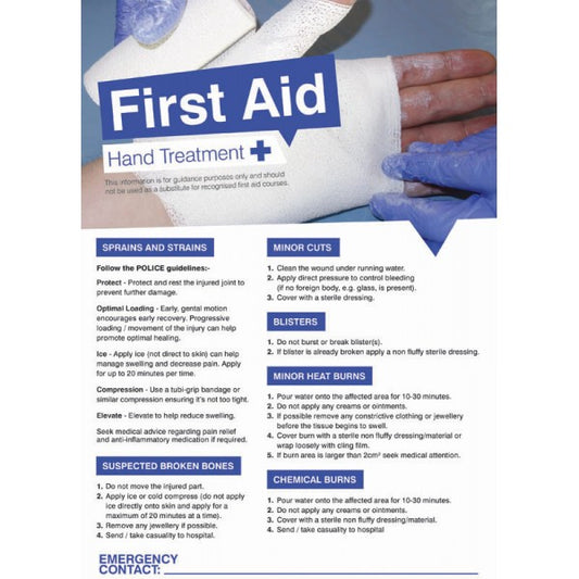 First aid hands 420x594mm poster (5903)