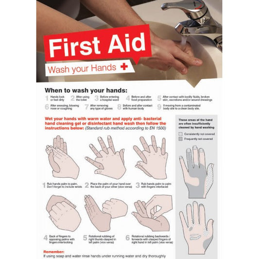 Wash your hands 594x420mm poster (5917)
