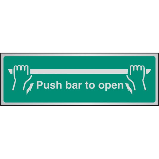 Push bar to open aluminium 300x100mm (5926)
