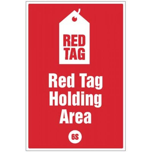 Red tag holding area - 6S Poster - 400x600mm rigid plastic (5954)